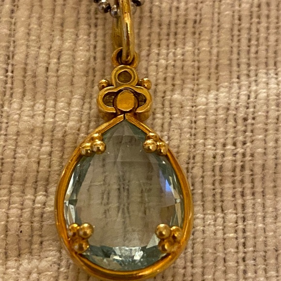 Temple St Clair Aquamarine Gold &  Diamond Pendant - Picture 15 of 15